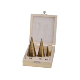 Set de burghie; pt.metal,graduale; tablă subţire,metal,oţel