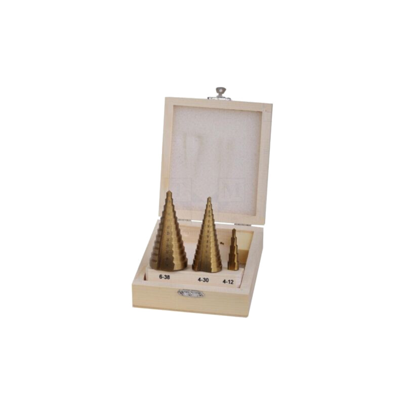 Set de burghie; pt.metal,graduale; tablă subţire,metal,oţel Set de burghie; pt.metal,graduale; tablă subţire,metal,oţel