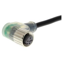 Cablu: pentru senzori/automatizări; M12; PIN: 4; în unghi; 5m; PUR