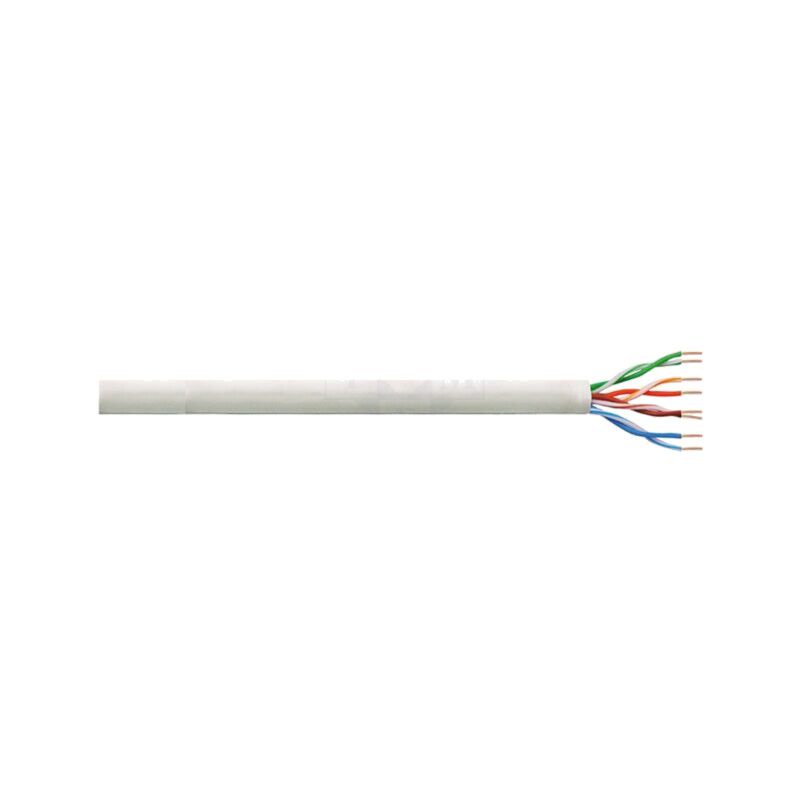 Cablu; U/UTP; 4x2x23AWG; 6; sârmă; CCA; PVC; gri; 100m; Øcablu: 6mm Cablu; U/UTP; 4x2x23AWG; 6; sârmă; CCA; PVC; gri; 100m; Øcablu: 6mm