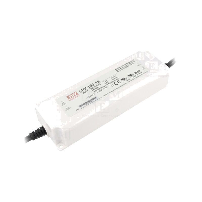 Alimentator: pulsatoriu; LED; 120W; 15VDC; 8A; 180÷305VAC; IP67 Alimentator: pulsatoriu; LED; 120W; 15VDC; 8A; 180÷305VAC; IP67