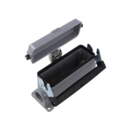 Enclosure for connectors: HDC; size H-B 24; with latch; straight