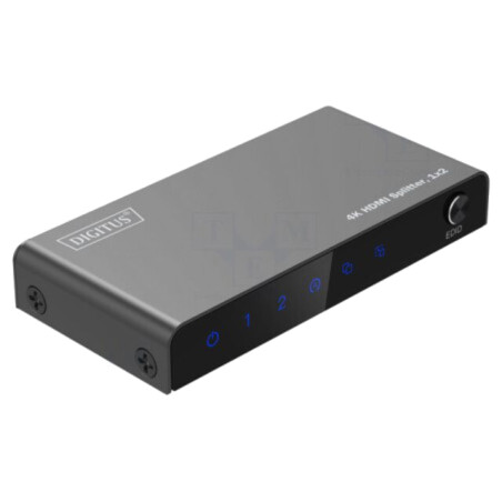 Splitter; HDCP 2.2,HDMI 2.0; neagră; Ieşire: HDMI soclu x2; metal