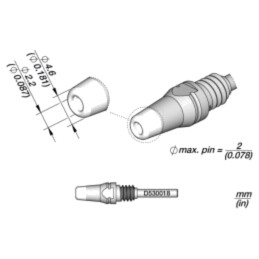 Vârf: pentru ciocane de dezlipit; 4,6x2,2mm