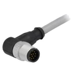 Conector: M12; mufă; tată; PIN: 12; în unghi 90°; cabluri; 1,5m