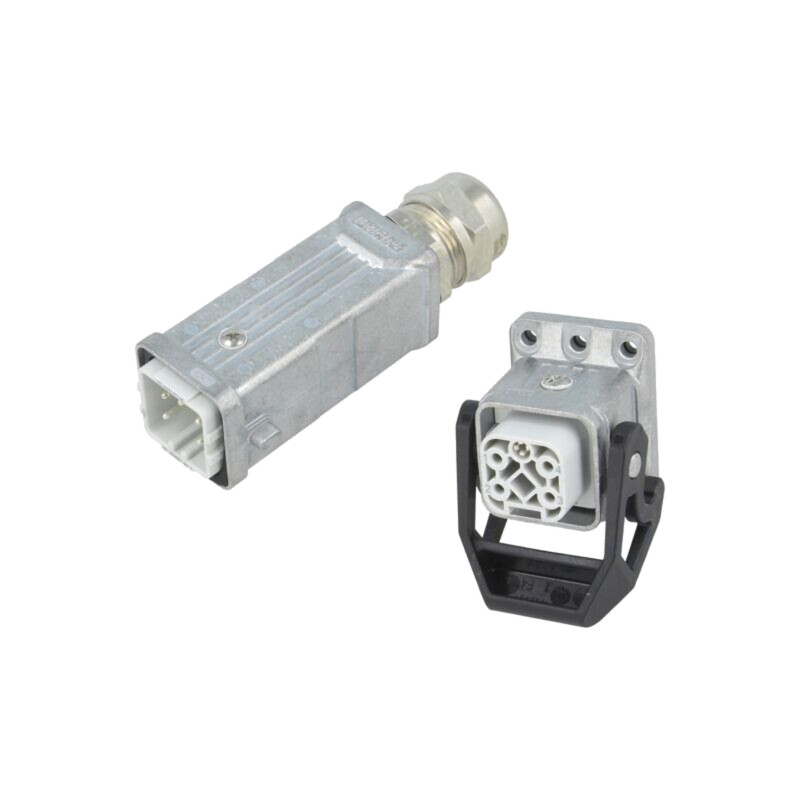 Conector: HDC; tată + mamă; PIN: 5; 10A; 230V; HDC; 4+PE; drept; M20