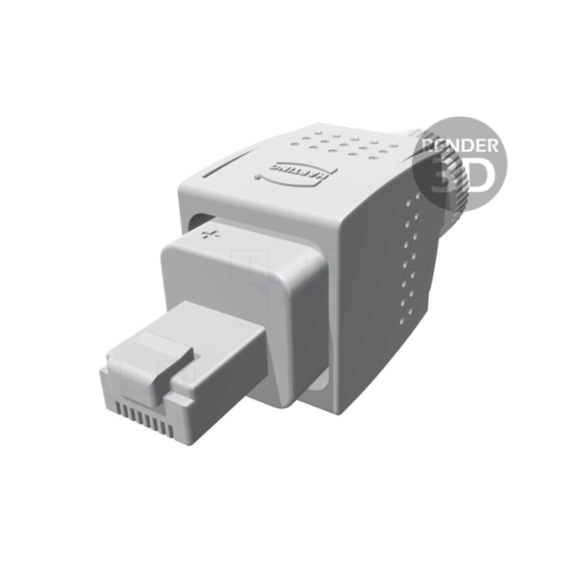 Conector: RJ45; mufă; PIN: 8; Cat: 6a; ecranat; 8p8c; 5÷9,5mm