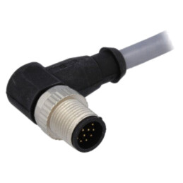 Conector: M12; mufă; tată; PIN: 12; în unghi 90°; cabluri; 2m