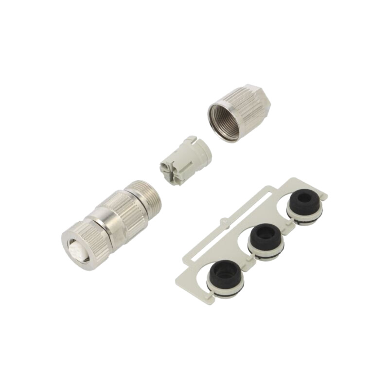 Conector: M12; mufă; PIN: 3; mamă; HARAX; 32V; drept; IP67; IDC