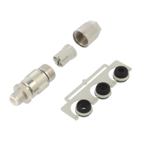 Conector: M12; mufă; PIN: 3; tată; HARAX; 32V; drept; IP67; IDC