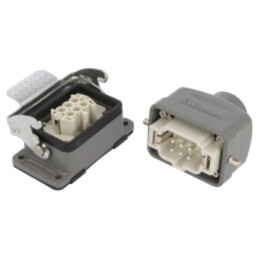 Conector: HDC; tată + mamă; GWconnect; PIN: 6; 16A; 500V; 6+PE; drept