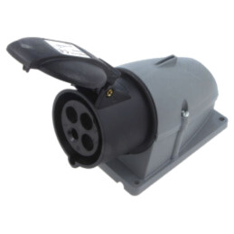 Conector: alimentare AC trifazate; IP&S; 500VAC; soclu; mamă; IP44