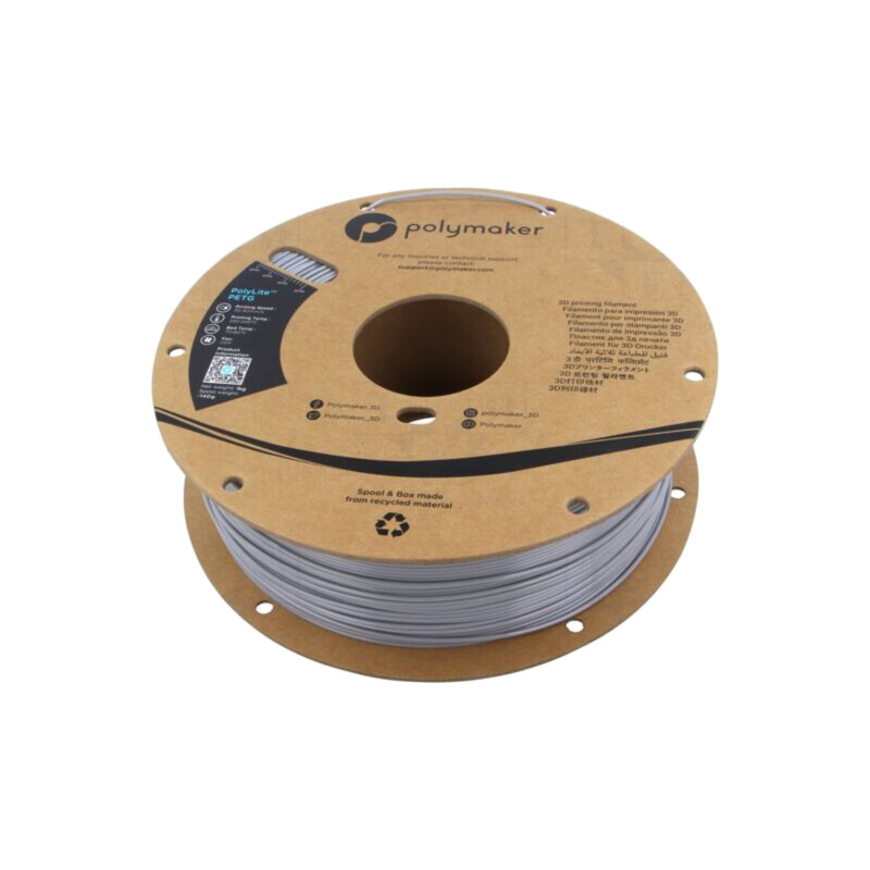 Filament: PET-G; 1,75mm; gri; 230÷240°C; 1kg; Temp.masă: 70÷80°C
