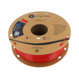 Filament: PET-G; 1,75mm; roşie; 230÷240°C; 1kg; Temp.masă: 70÷80°C