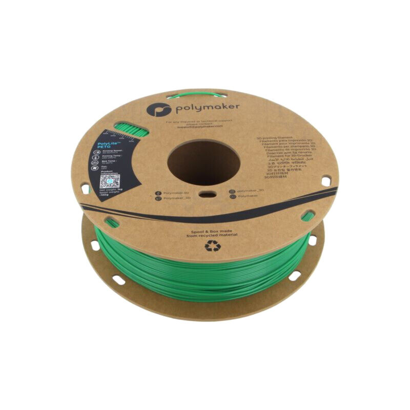 Filament: PET-G; 1,75mm; verde; 230÷240°C; 1kg; Temp.masă: 70÷80°C
