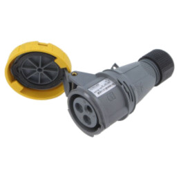 Conector: alimentare AC trifazate; IP&S; 16A; 130V; mufă; mamă