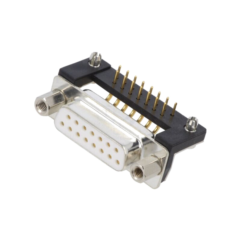 D-Sub; PIN: 15; soclu; mamă; pt.montare pe panou,pentru PCB; THT D-Sub; PIN: 15; soclu; mamă; pt.montare pe panou,pentru PCB; THT