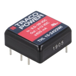 Convertor: DC/DC; 15W; Uintr: 9÷36VDC; Uieş: 12VDC; Uieş2: -12VDC