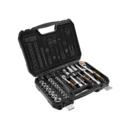 Set chei; 6-puncte,tubulară; Fixare: 1/2",1/4"; 46buc.