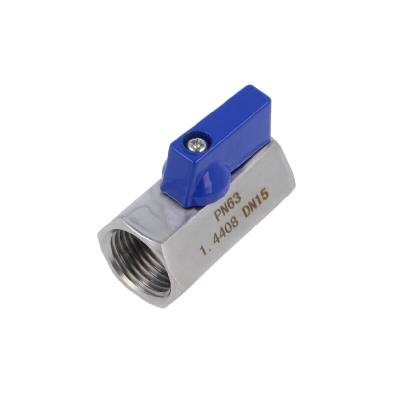 Supapă cu bilă; Oţel rezistent la acizi AISI 316; PTFE; 46mm