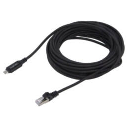 Cablu; USB 3.2; RJ45 mufă,USB C mufă; nichelat; 15m; negru; S/FTP