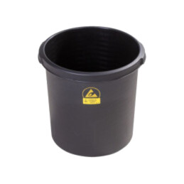 Coş de gunoi; ESD; H: 320mm; Ø: 310mm; 18l; PP; neagră