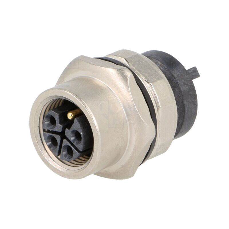 Conector: M12; soclu; PIN: 5; mamă; 63V; drept; IP65,IP67; THT; 12A Conector: M12; soclu; PIN: 5; mamă; 63V; drept; IP65,IP67; THT; 12A