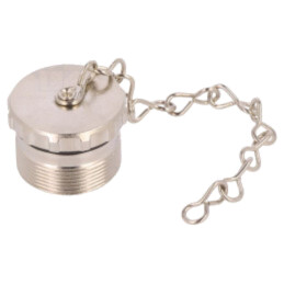 Capac protecţie; lănţişor; filet exterior; metal