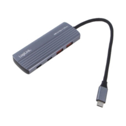 Hub USB; USB A soclu x2,USB C soclu x3,USB C mufă; gri; 10Gbps