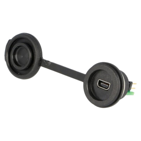 Conector: USB B mini; 1310; cu capac de protecţie; USB 2.0; IP65