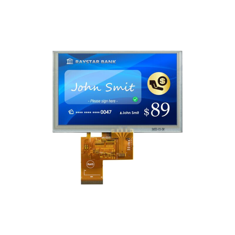 Afişaj: TFT; 5"; 800x480; Ilum: LED; Dim: 120,7x75,8x4,3mm; RGB