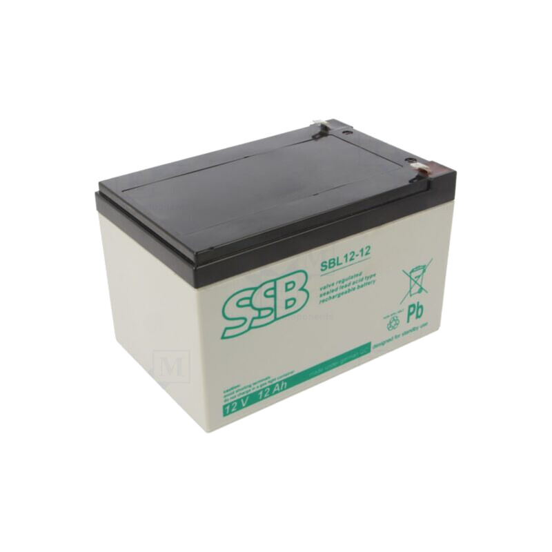 Acumul: plumb-acid; 12V; 12Ah; AGM; nu necesită întreţinere; 4,1kg