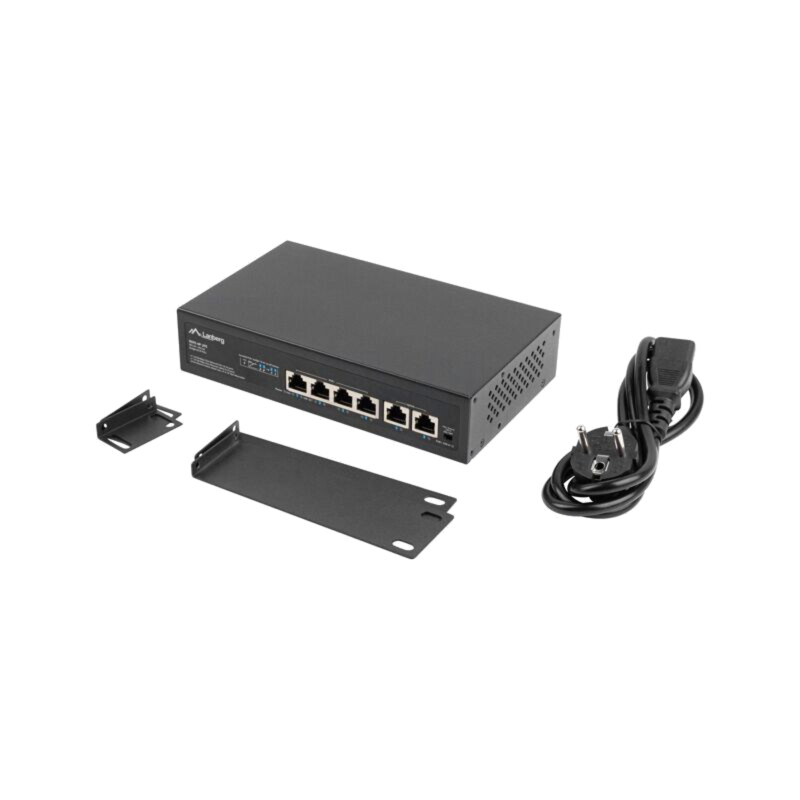 Switch Ethernet; IEC C14,RJ45 soclu x6; Fast Ethernet; neagră