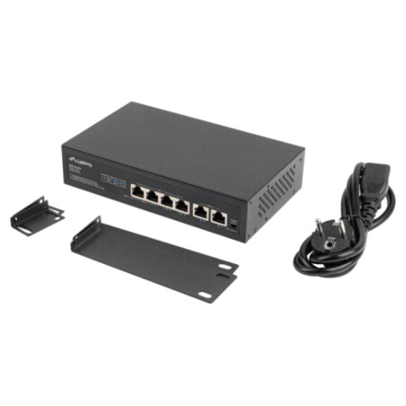 Switch Ethernet; IEC C14,RJ45 soclu x6; Fast Ethernet; neagră