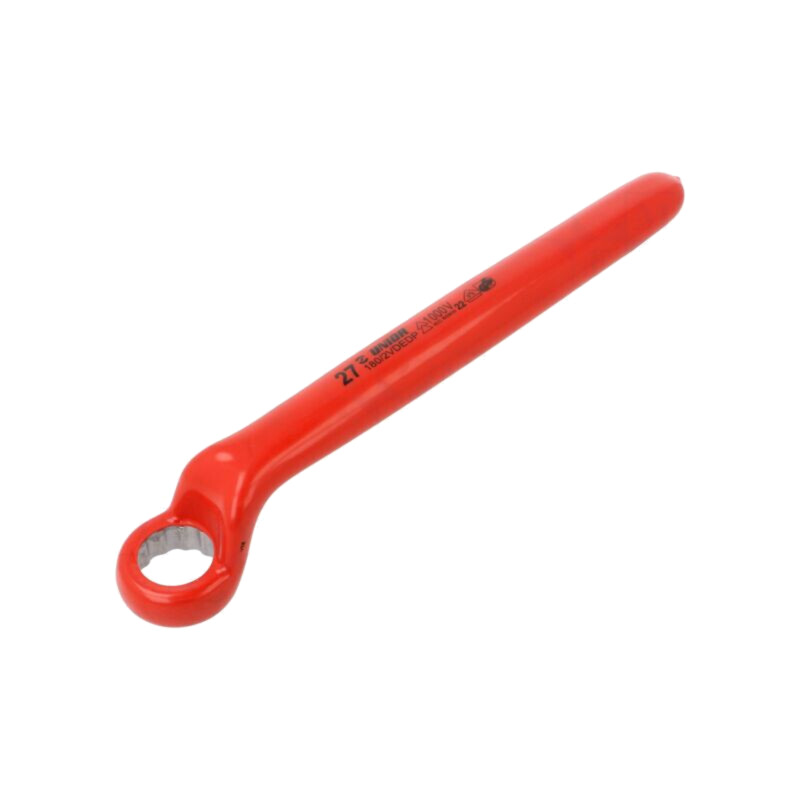 Cheie; izolată,cu o singură faţă,inelare,cotită; 27mm; L: 270mm Cheie; izolată,cu o singură faţă,inelare,cotită; 27mm; L: 270mm