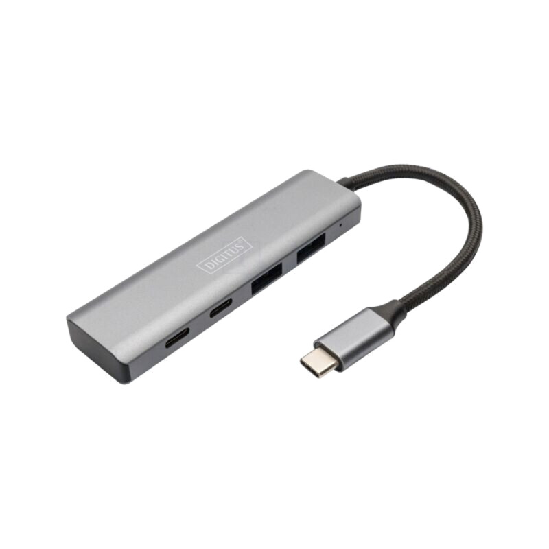 Hub USB; USB A soclu x2,USB C soclu x2,USB C mufă; USB 3.1; gri