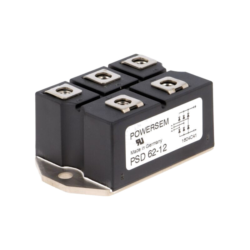 Punte redresoare: trifazat; Urmax: 1,2kV; If: 63A; Ifsm: 550A; modul