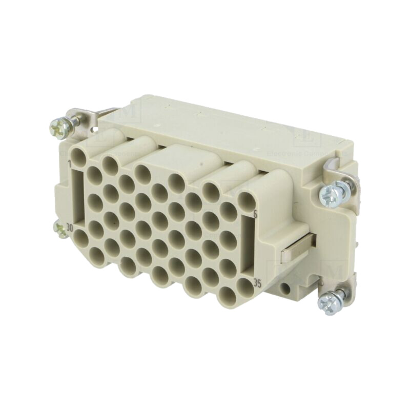 Conector: HDC; inserturi de contact; mamă; 16A; 500V; Han® EEE Conector: HDC; inserturi de contact; mamă; 16A; 500V; Han® EEE
