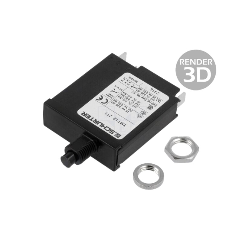 Întrerupător de supracurent; Unom: 240VAC; 28VDC; 1,8A; SPST; IP40 Întrerupător de supracurent; Unom: 240VAC; 28VDC; 1,8A; SPST; IP40