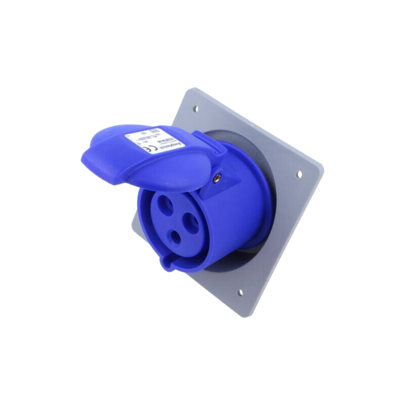 Conector: alimentare AC trifazate; IP&S; 32A; 250VAC; soclu; mamă Conector: alimentare AC trifazate; IP&S; 32A; 250VAC; soclu; mamă