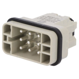 Conector: HDC; inserturi de contact; tată; 16A; 500V; Han Q; PIN: 9