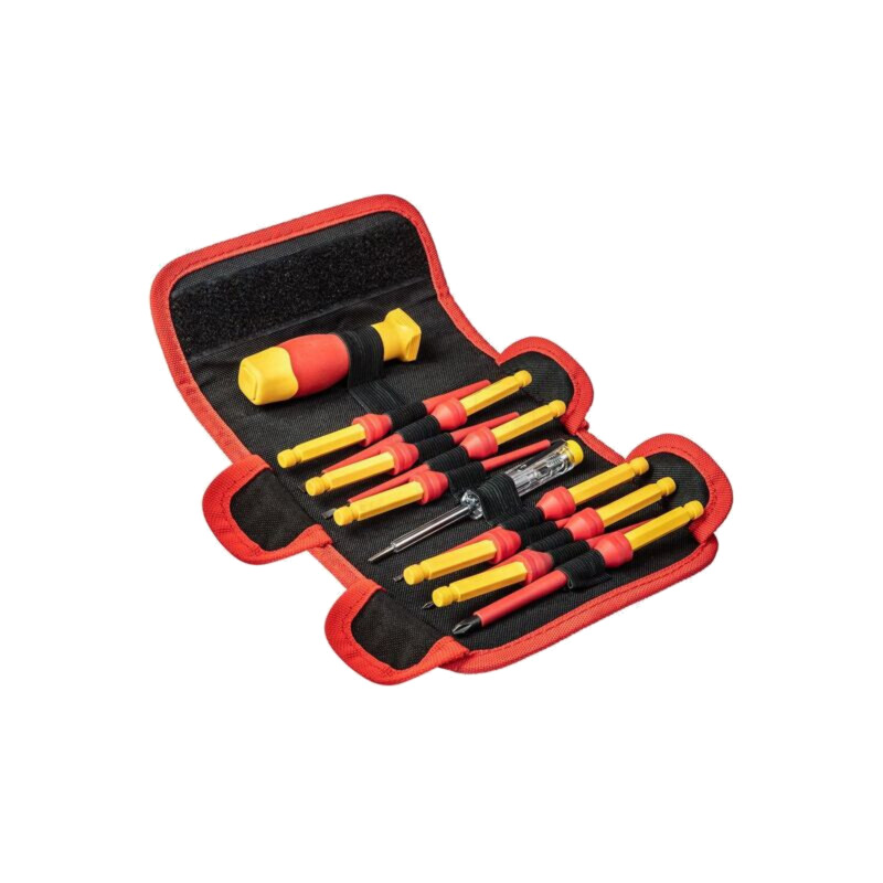 Kit: şurubelniţe; izolată; Phillips,plată; 1kVAC; etui; 12buc. Kit: şurubelniţe; izolată; Phillips,plată; 1kVAC; etui; 12buc.