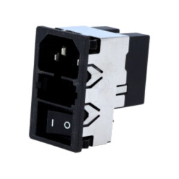 Conector: alimentare AC; soclu; tată; 2A; 250VAC; C14 (E); KMF