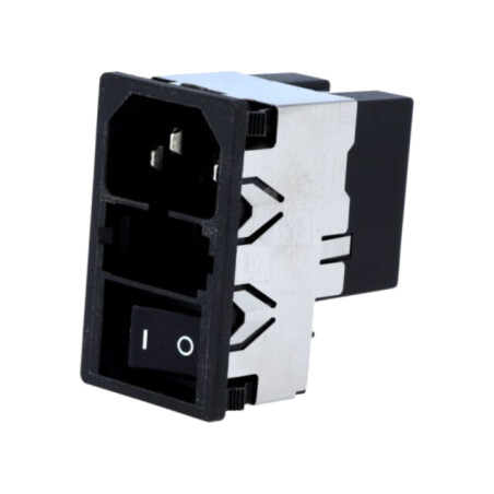 Conector: alimentare AC; soclu; tată; 2A; 250VAC; C14 (E); KMF