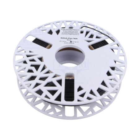 Filament: ROSA-FLEX 96A; 1,75mm; neagră; 210÷250°C; 500g