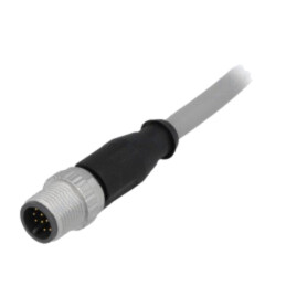 Conector: M12; mufă; tată; PIN: 12; drept; cabluri; 0,5m
