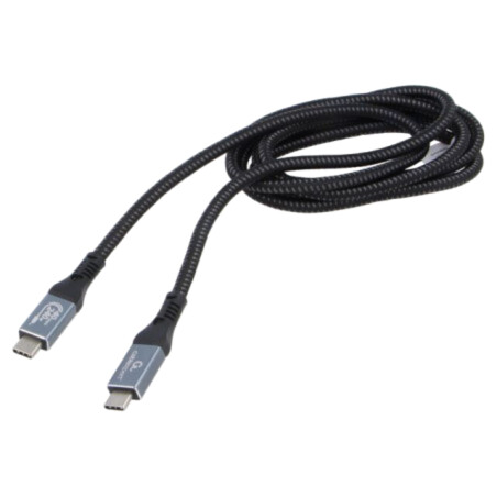 Cablu; USB 4.0; USB C mufă,din ambele părţi; 1,5m; negru; 40Gbps
