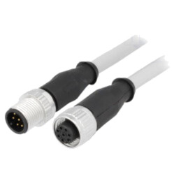 Cablu: pentru senzori/automatizări; PIN: 8; mufă; PVC; 1,5m