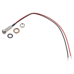 Lampă de control: LED; plată; verde; 3,2VDC; Ø5mm; IP67; cabluri