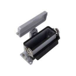 Enclosure for connectors: HDC; size 104.27; with latch; PG21